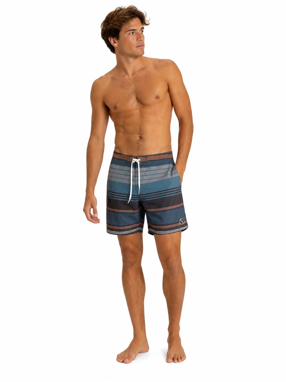 Ezekiel Men's Striped Board
Shorts Swim
Trunks Size 36